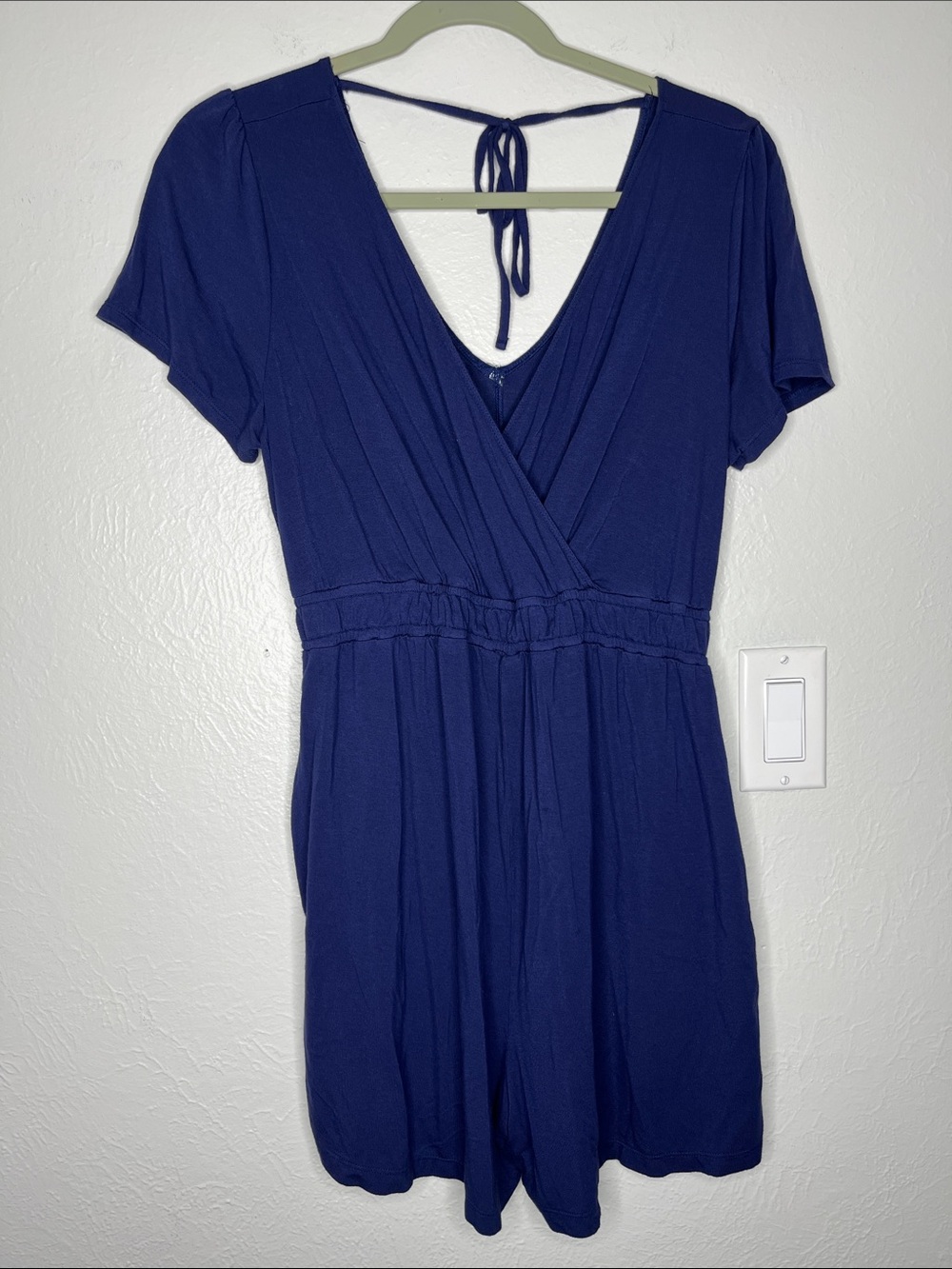 Isabel Maternity Navy Blue Romper - Size XS
